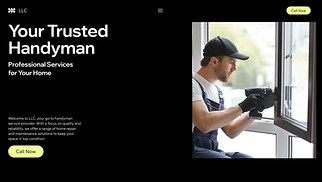 Construction website templates - Handyman (Dark)